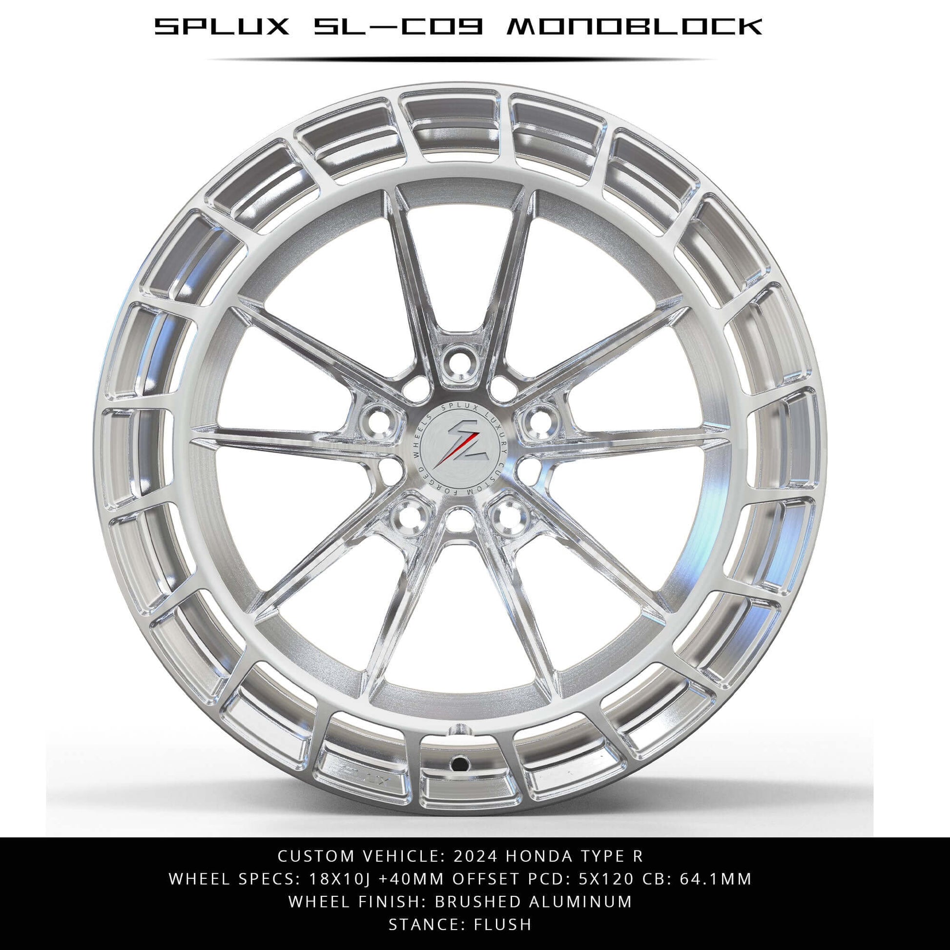 SL-C09M brushed aluminum forged wheels - custom wheels