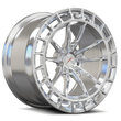 SL-C09M brushed aluminum forged wheels for 2005 C6 Corvette with Grand Sport Body Kit - v-spoke
