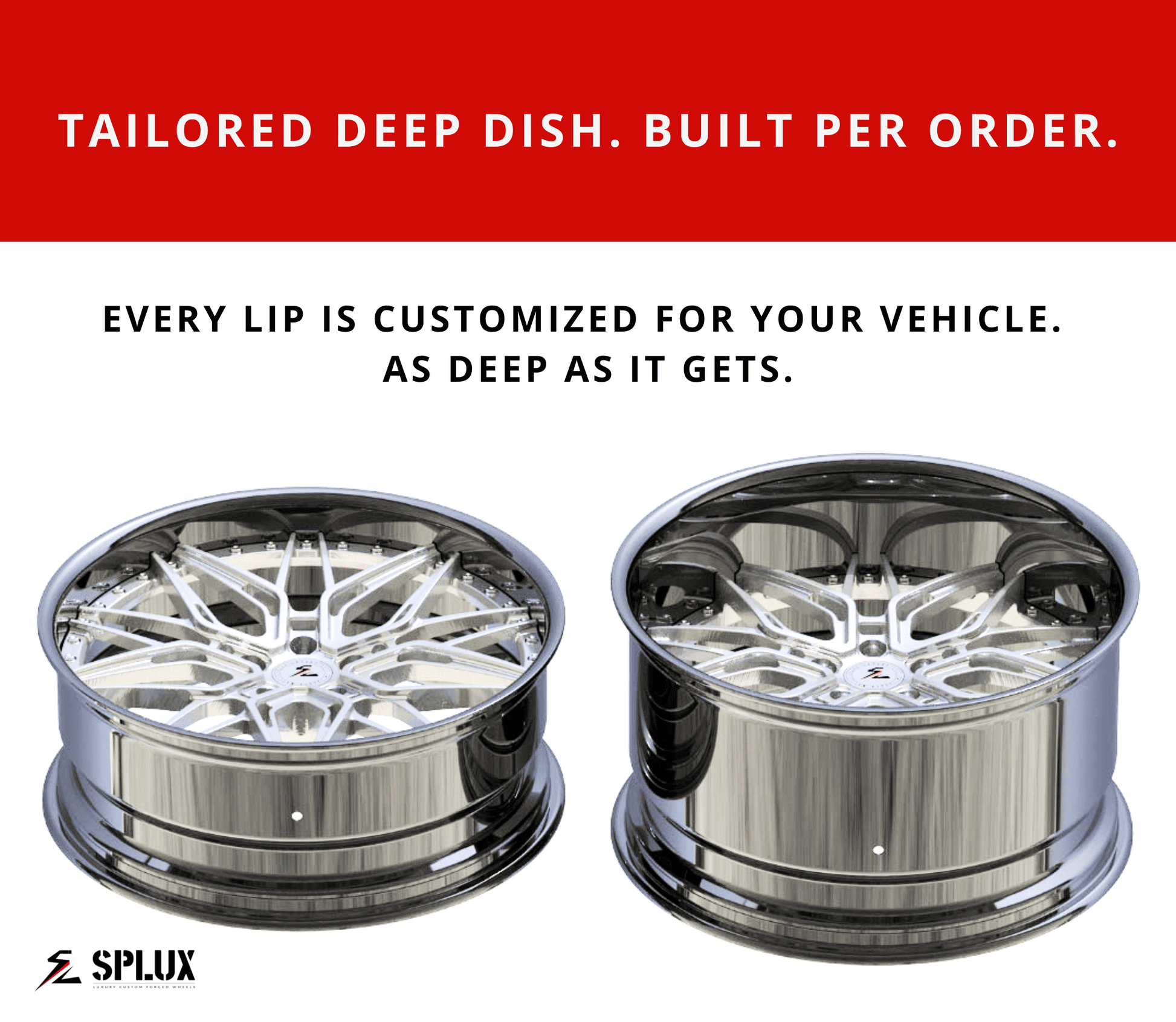 SD-01 luxury deep dish lip forged wheels for 1981 GMC 1500 Stepside - custom rims