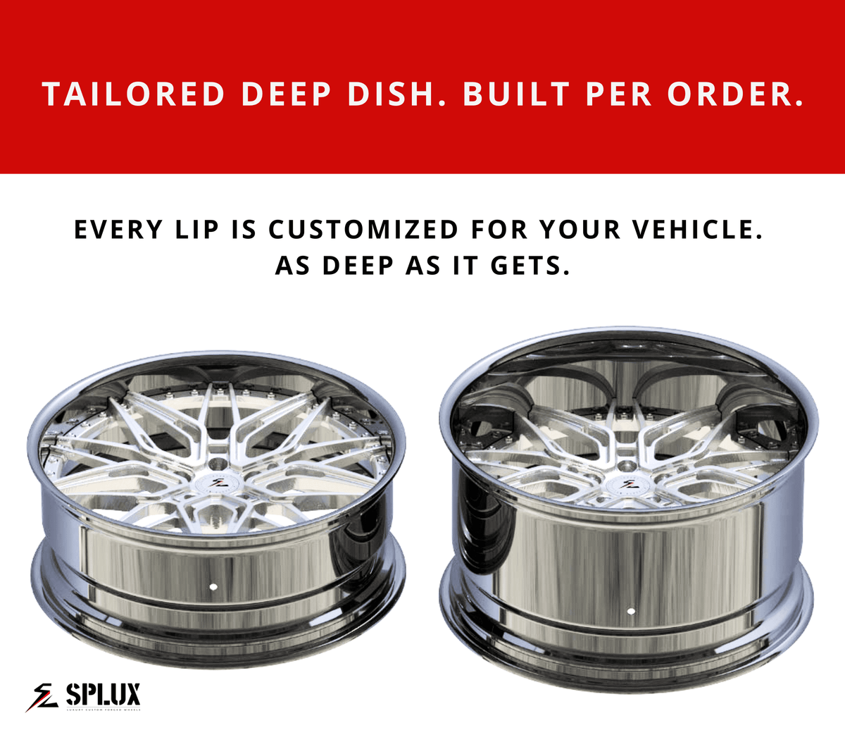 SD-02 deep dish lip forged wheels - luxury custom aftermarket rims