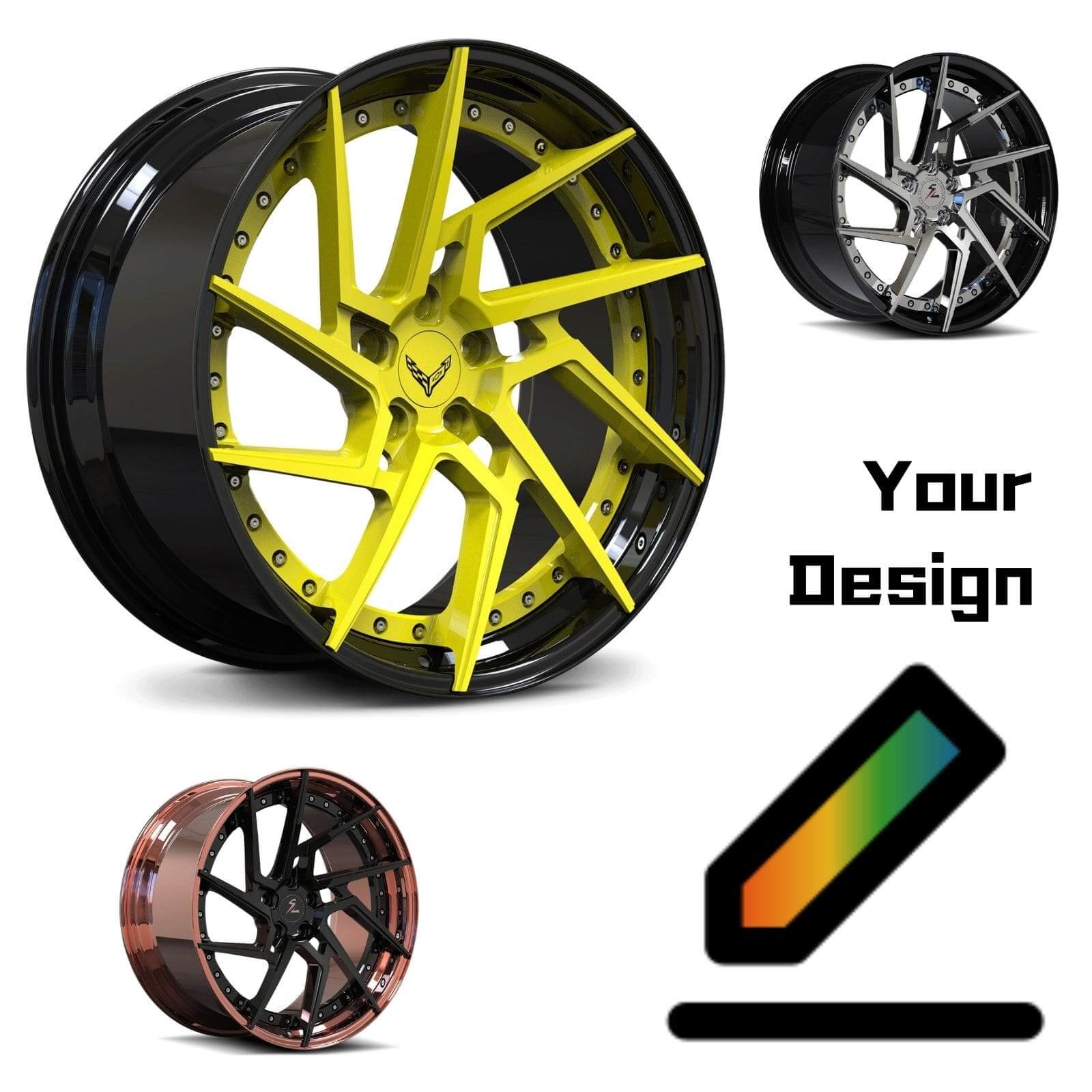 Splux SA-03 Ferrari F430 wheels with lip,directional aftermarket custom forged wheels,custom fully forged design.