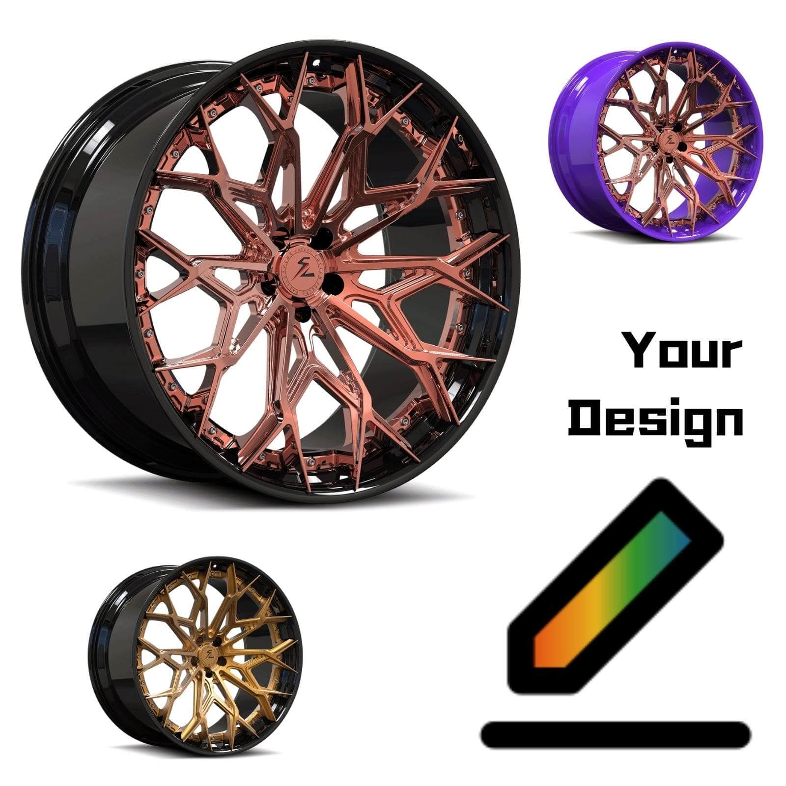 SA-07 luxury custom forged wheels for Chevrolet Malibu - fully customizable aftermarket rims