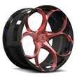 corvette c8 stingray and z51 package deep concave brushed rose gold custom forged monoblock aftermarket wheels.