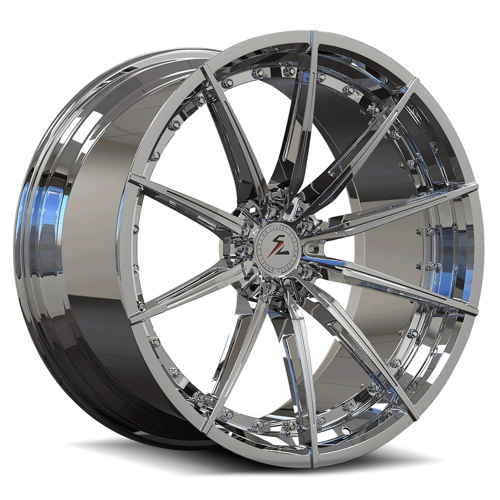 SL-C14 chrome forged wheels for Corvette - custom 2-piece alloys