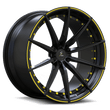 SL-C14 yellow black forged wheels for 2020 Chevrolet Corvette - custom aftermarket rims