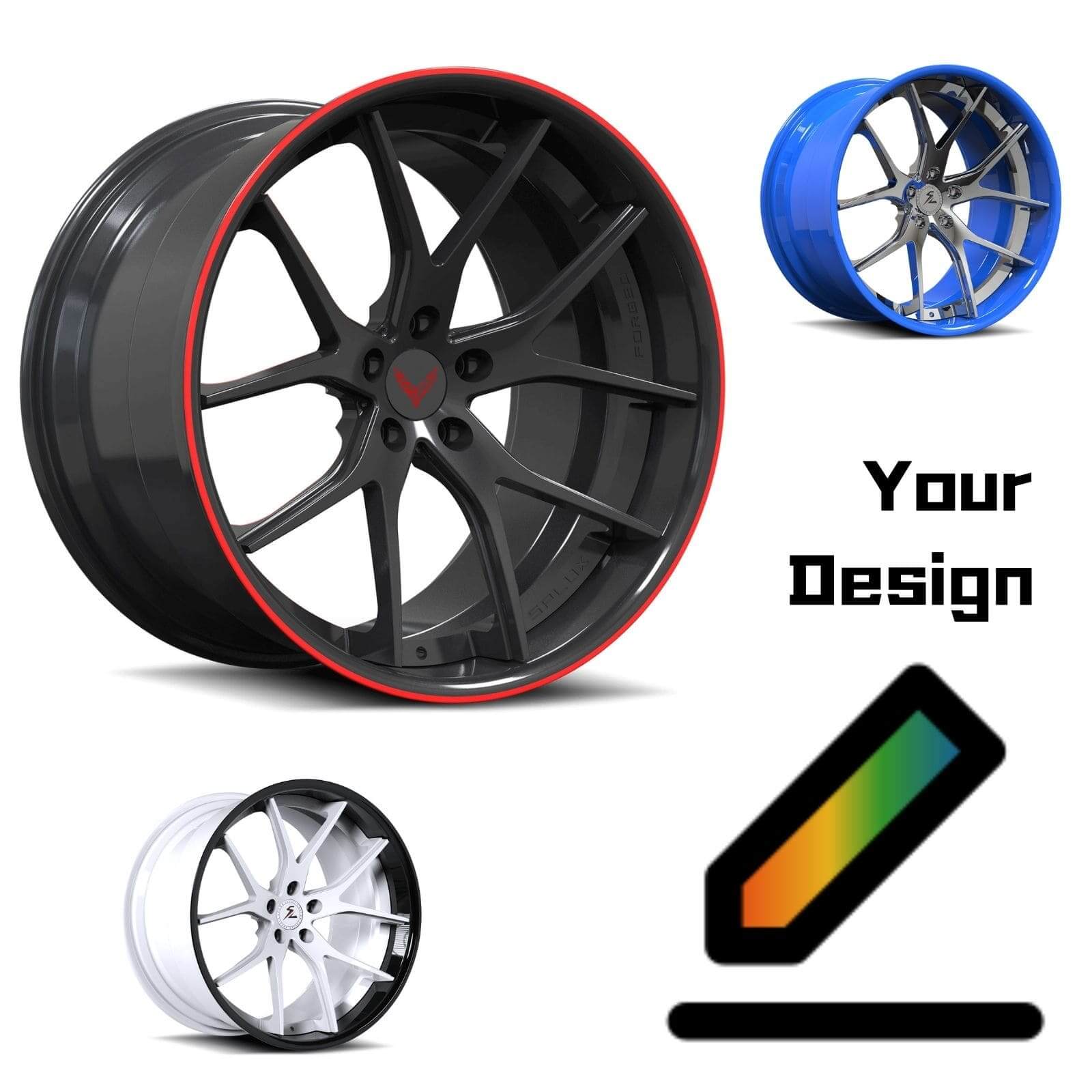 SC-04 luxury custom forged wheels for 300S - deep concave rims