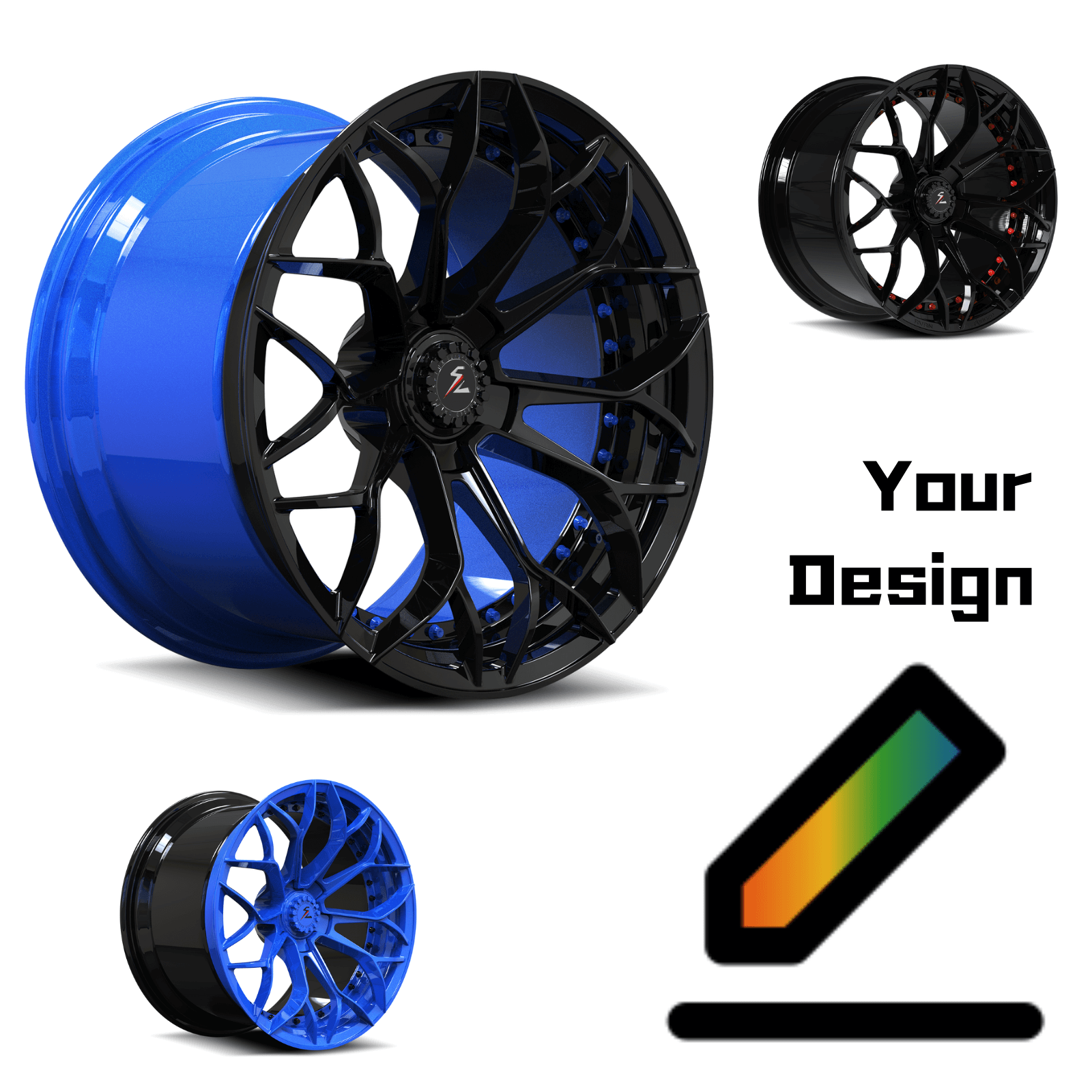 SL-C04 concave forged wheels for Cayman S 987.2 - deep dish custom wheels