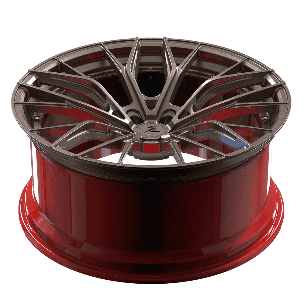 SL-C40 red concave forged wheels for the Charger - deep concave custom wheels