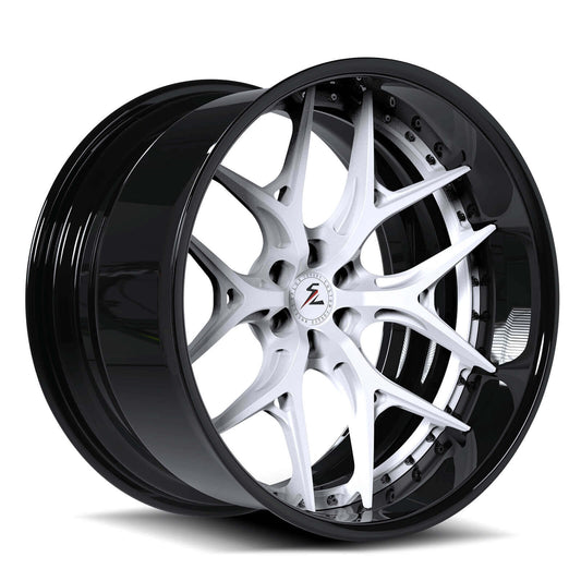 SD-02 6-Lug black and white deep dish luxury forged wheels for Audi SQ8 - custom aftermarket rims