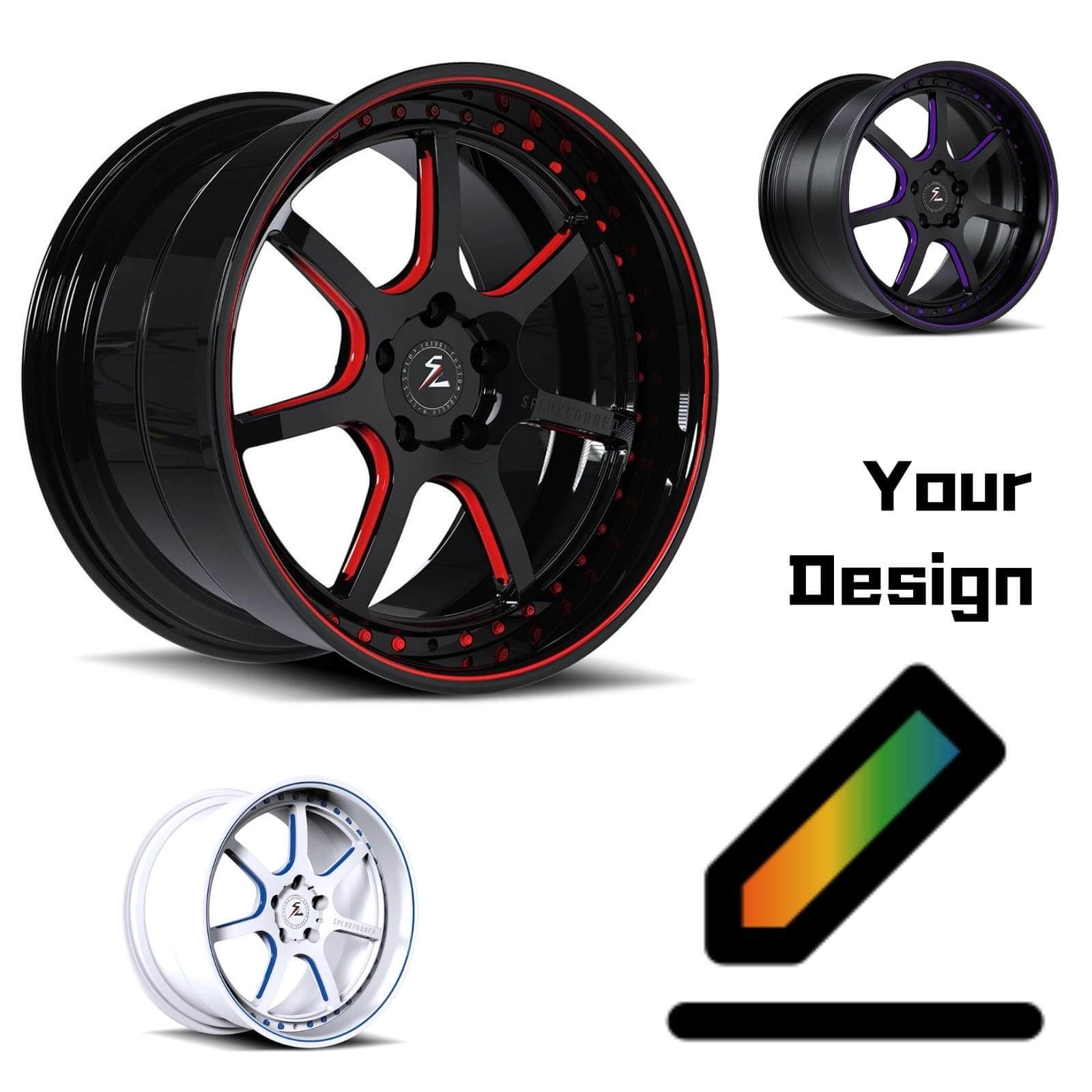 SD-05 luxury custom forged deep dish wheels for Nissan 300ZX Twin Turbo - aftermarket rims