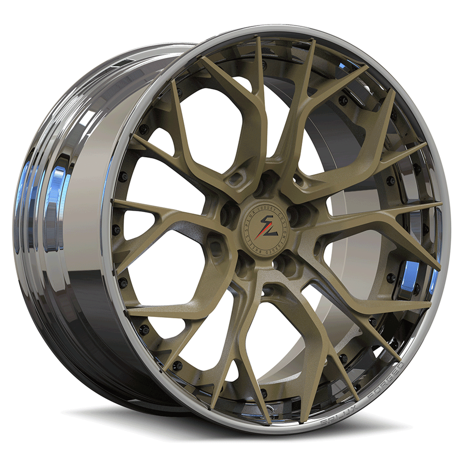 2024,2023,2017 Dodge Challenger black rims in polished,bronze,custom sxt rwd wheels forged deep dish,21inch from Splux SA-06.