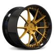 SD-04 black brushed gold forged wheels - deep dish luxury rims