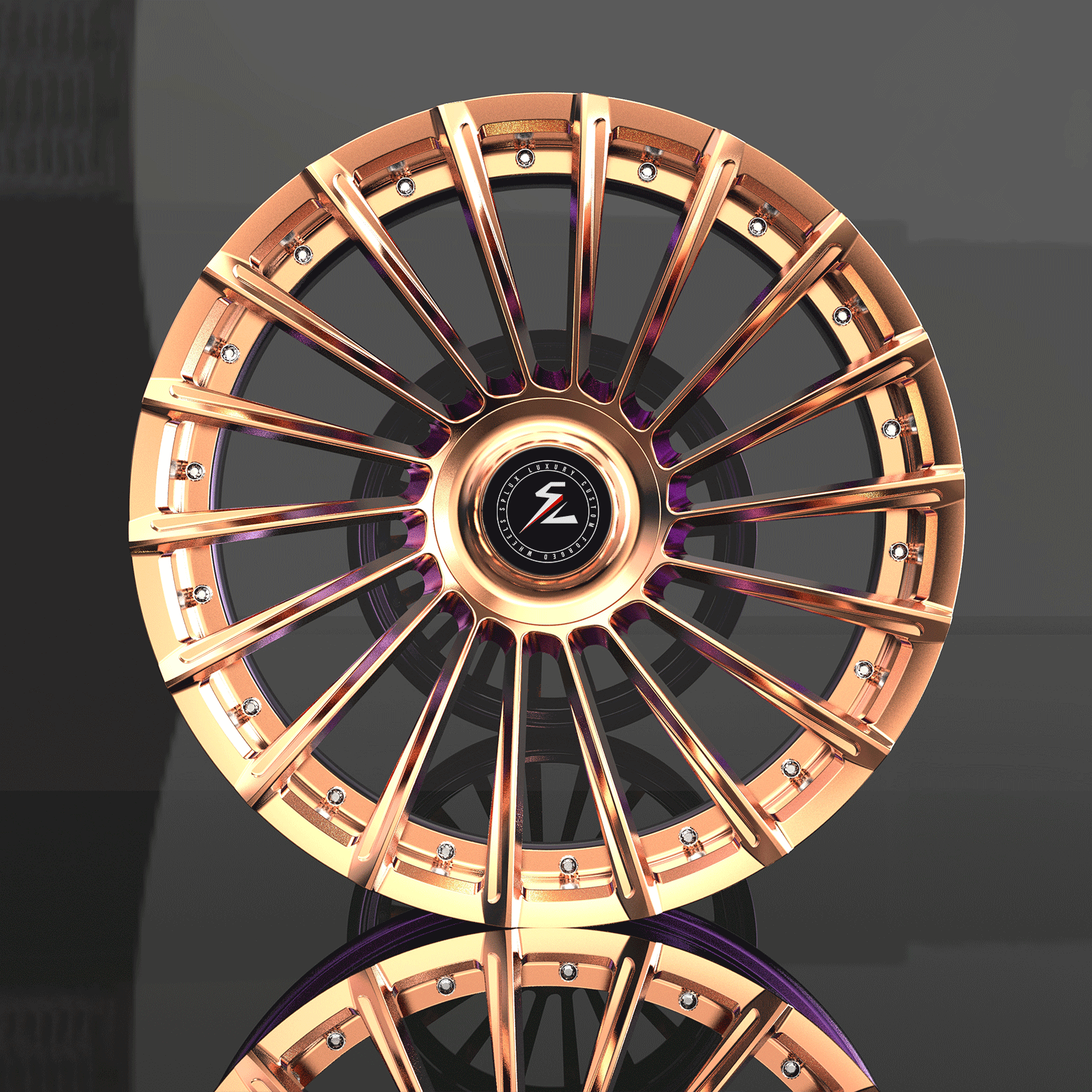 SL-C23 gold black forged wheels for Escalade - luxury concave rims