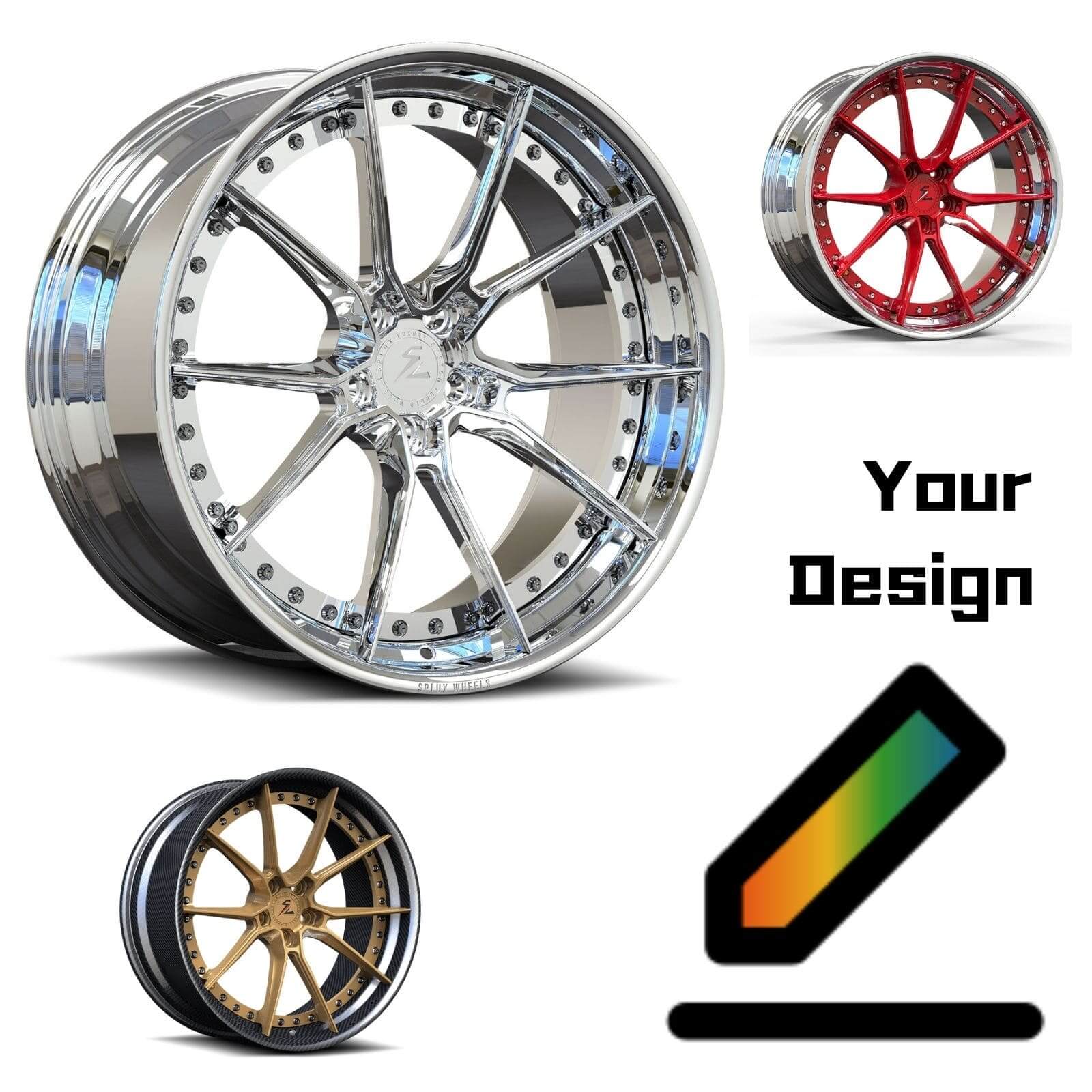 Custom black rims for Acura RDX wheels from Splux SF-02. Available in OEM size or larger, featuring a classic Acura style.