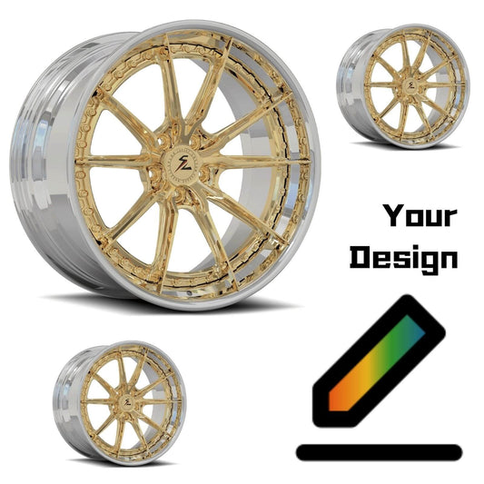 SF-03 lightweight fully forged aftermarket rims for Bentley Continental GT V8 — profile detail