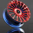 SL-C23 polished red black forged wheels for 2010 Escalade - deep concave wheels