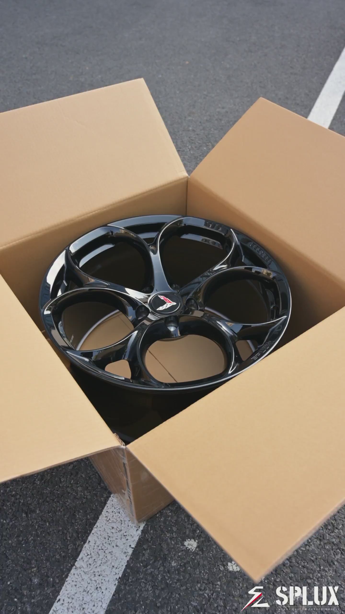 Video showcase of SC-07M forged concave wheels for 2025 Corvette Z51 with custom specs.