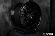 Custom Splux SC-02 2024 C8 Corvette aftermarket wheels: Z06 fit, 20, 21 inch, concave forged 2-piece, with a sleek black finish.