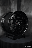 Custom Splux SC-02 2024 C8 Corvette aftermarket Z06 rims: 20, 21 inch, concave forged 2-piece, black style for a bold look.