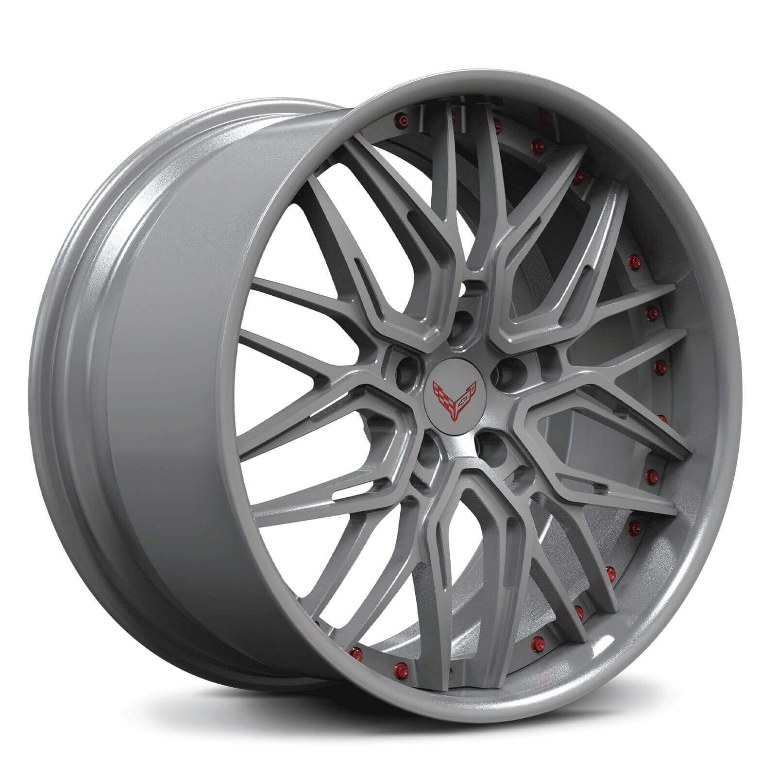 SD-01 gunmetal deep dish forged wheels for GMC 1500 Stepside - custom 2-piece rims