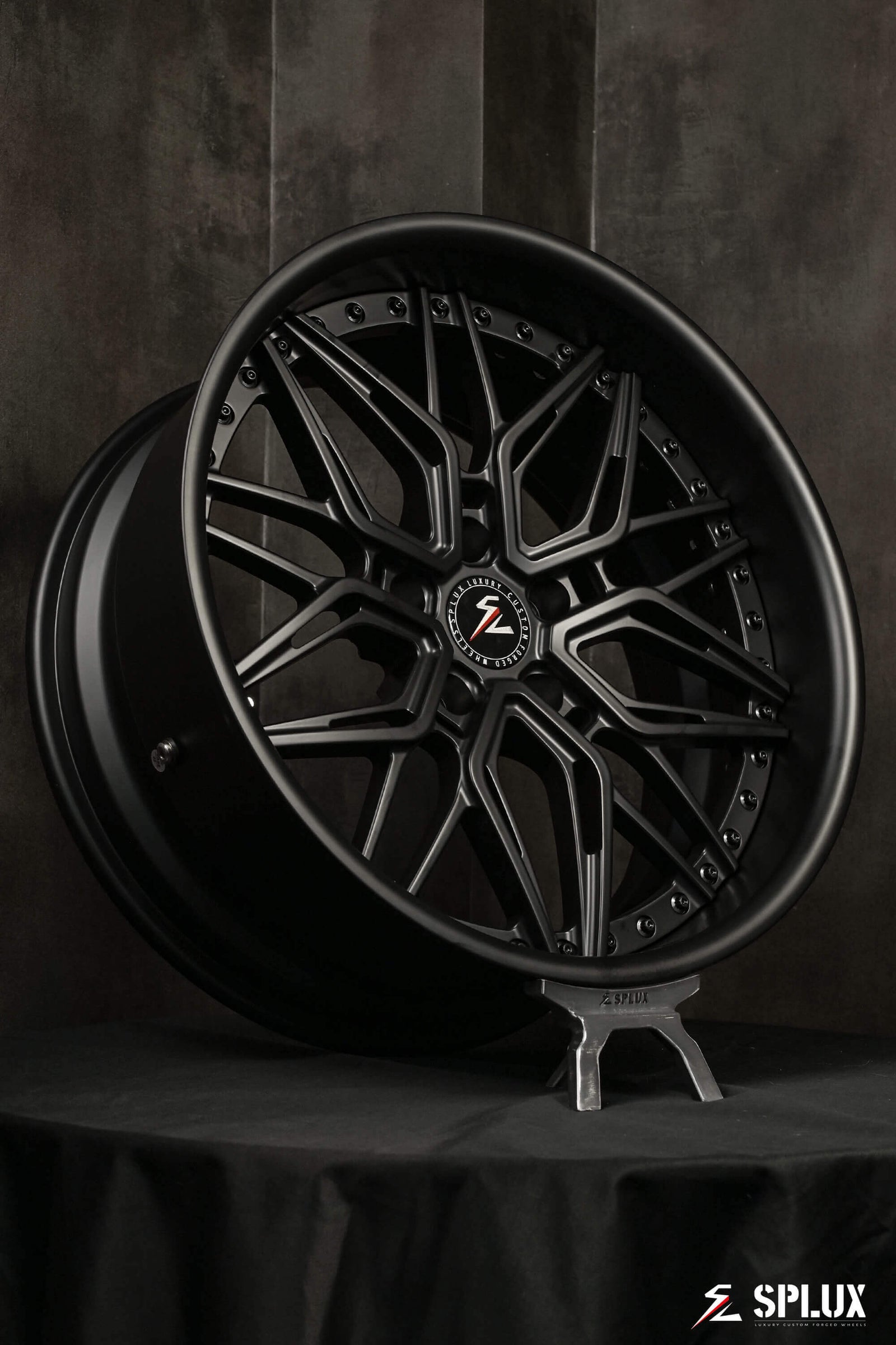 Custom forged 2-piece 20-inch satin black wheels for 1969 Chevy C10 6 lug wheels,aggressive deep dish design,aftermarket rims