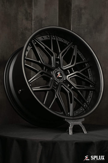 Custom forged 2-piece 20-inch satin black wheels for 1969 Chevy C10 6 lug wheels,aggressive deep dish design,aftermarket rims