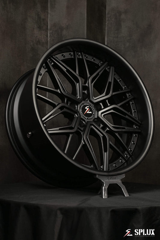 Custom forged 2-piece 20-inch satin black wheels for 1969 Chevy C10 6 lug wheels,aggressive deep dish design,aftermarket rims