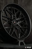 Satin black 1969 Chevy C10 6 lug wheels,custom forged 2-piece, 20-inch aggressive deep dish design, luxury aftermarket wheels