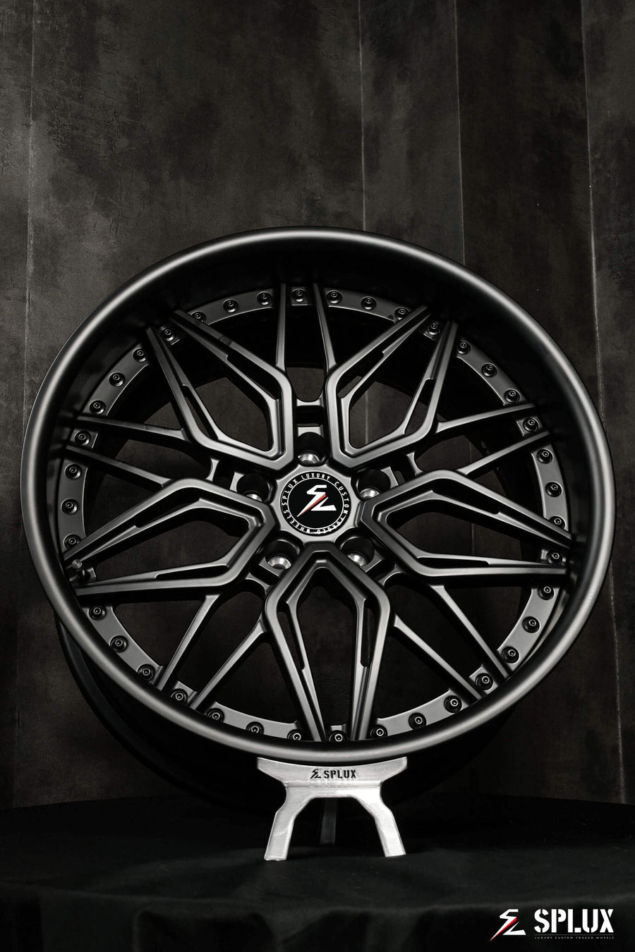 Wide rims for c10 chevy 1969 custom forged 2-piece satin black wheels, 20-inch aggressive deep dish design, luxury aftermarket rims.