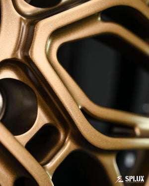 porsche 21" sport classic wheels satin platinum.high quality powder coated finish and carbon fiber wrapped lip.