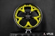 c8 accelerate yellow wheels for corvette. custom forged corvette rims with unlimited finish options.