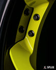 corvette accelerate yellow rims with black screws. super deep wheels from splux. 
