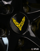 2020 corvette convertible competition yellow rims withc custom c8 emblem center cap. 