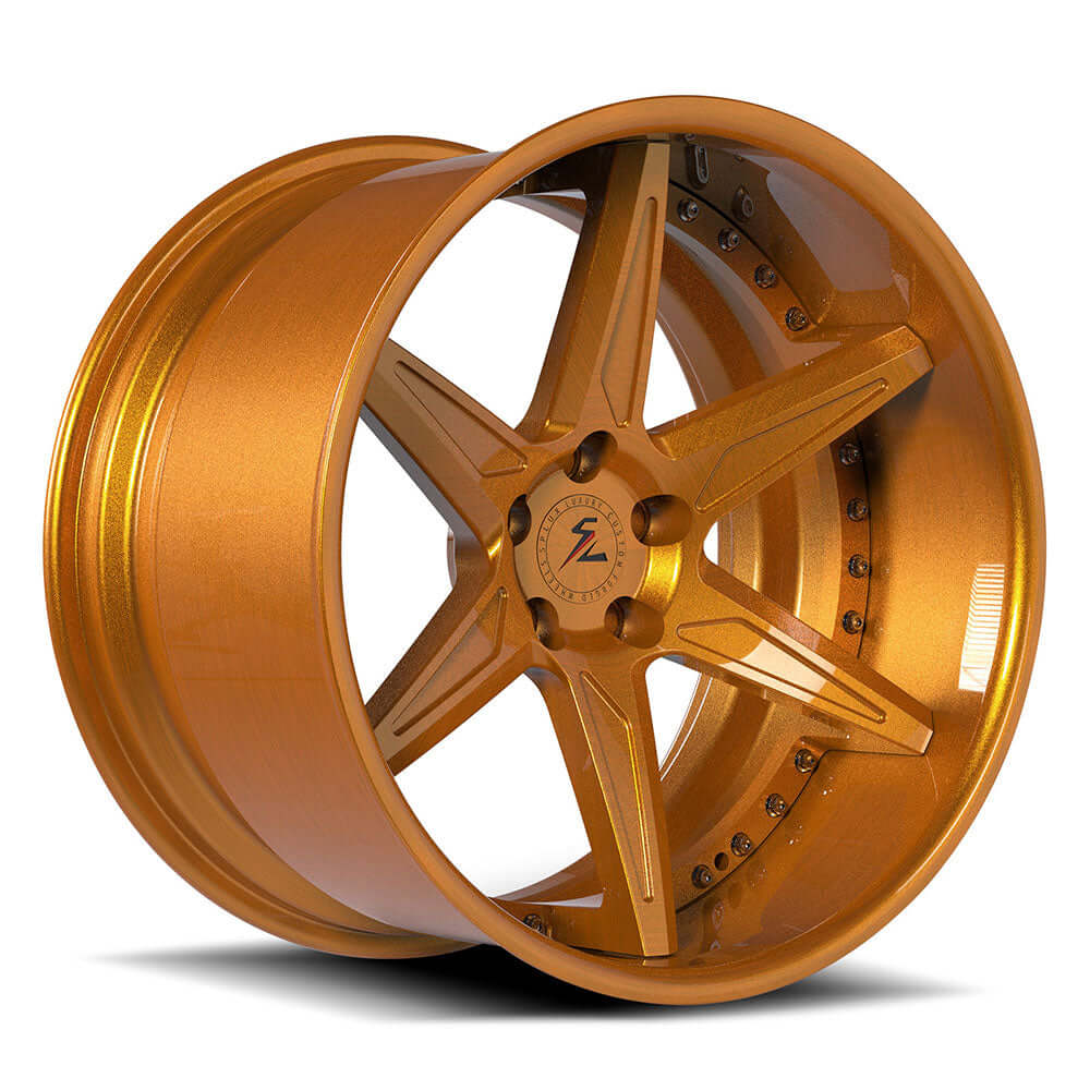 SD-07 bronze 2-piece forged wheels for 2026 Dodge Charger Scat Pack Plus - deep dish custom wheels