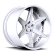 SD-07 white 2-piece deep dish forged wheels for 2026 Dodge Charger - lightweight aftermarket wheels
