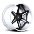 SD-07 white and black 2-piece forged wheels for 2026 Dodge Charger Scat Pack Plus - custom aftermarket rims