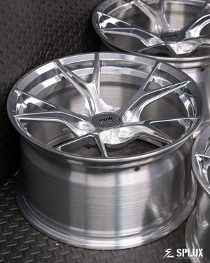 18 inch cayman t porsche wheels from splux sl-03r. super concave fully forged 1-piece aftermarket rims. 