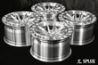 Splux SC-02 18-inch aftermarket wheels for 2024 Civic Type R. Brushed aluminum, silver finish, concave forged monoblock.