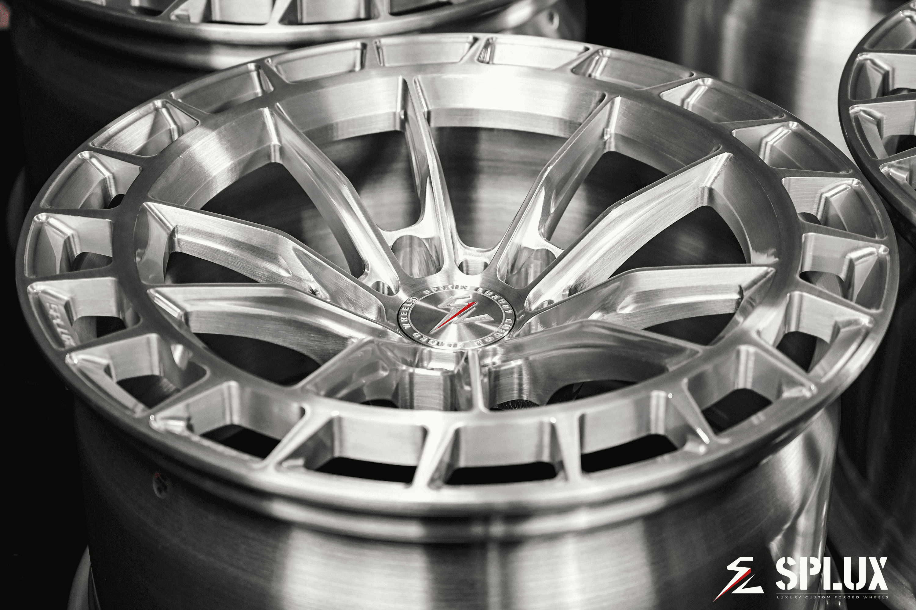 Splux SC-02 custom forged monoblock wheels for 2024 Civic Type R. 18-inch, brushed aluminum, silver, concave design.