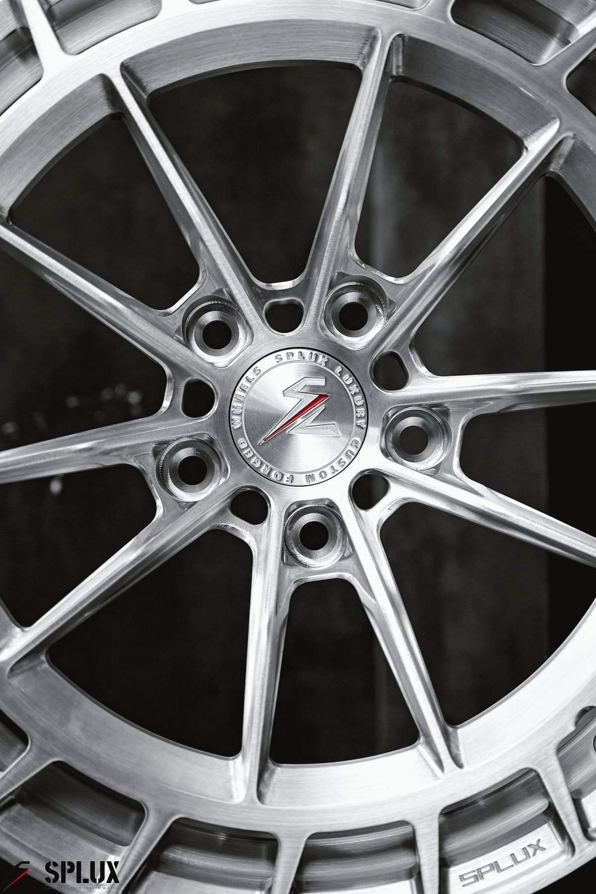 Custom 2024 Honda Civic wheels by Splux SC-02. 18-inch, brushed aluminum, silver, concave forged monoblock.