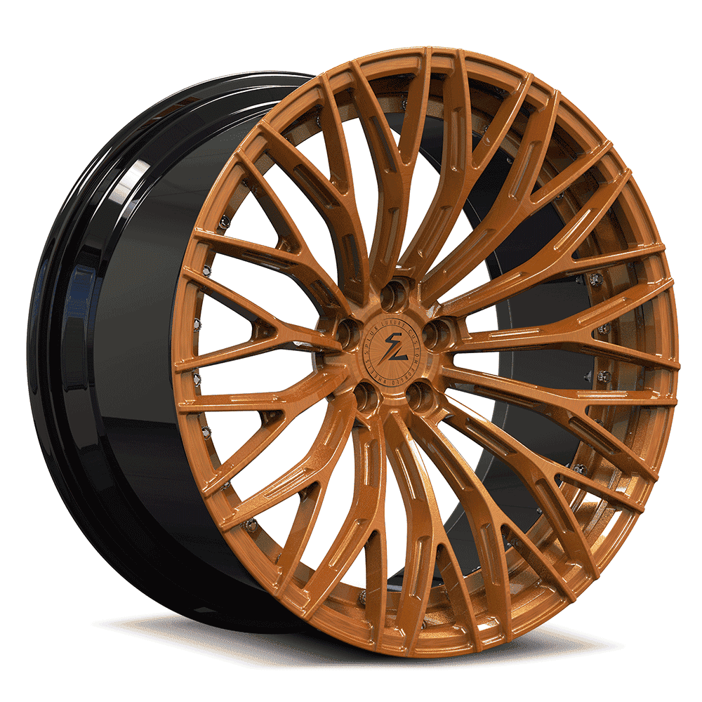 Bronze wheels 19x5x112 bolt pattern, perfect for a Porsche, featuring luxury forged rims with performance design.