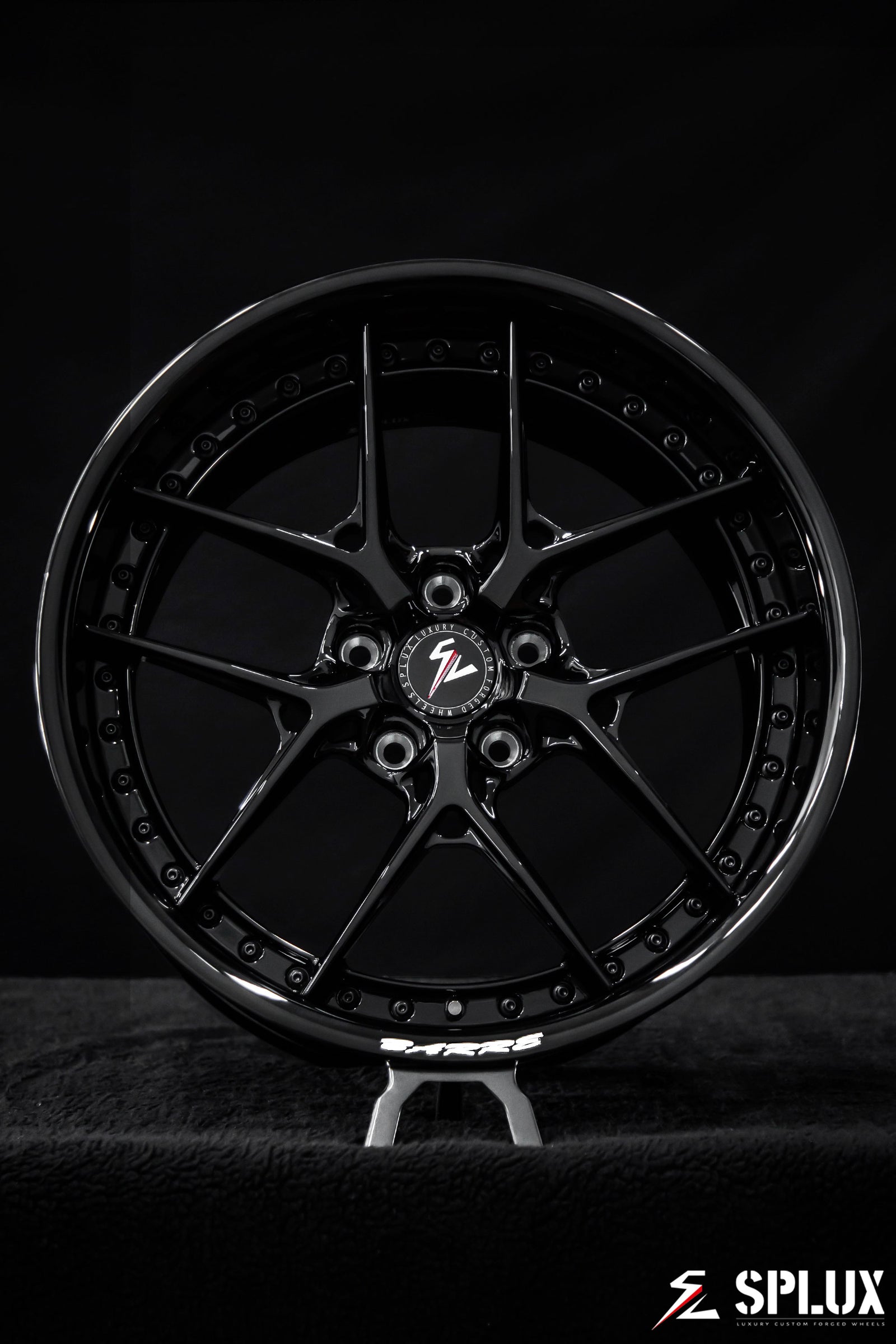 1967 Camaro with black camaro rims, SD-02 forged 2-piece wheels in piano black with deep dish and custom white engraving