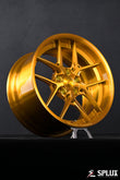 Wheels for a 1968 Camaro in a brushed dark gold finish