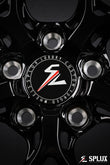 The 18-inch SD-02 wheel with piano black finish and deep-dish profile on the truck