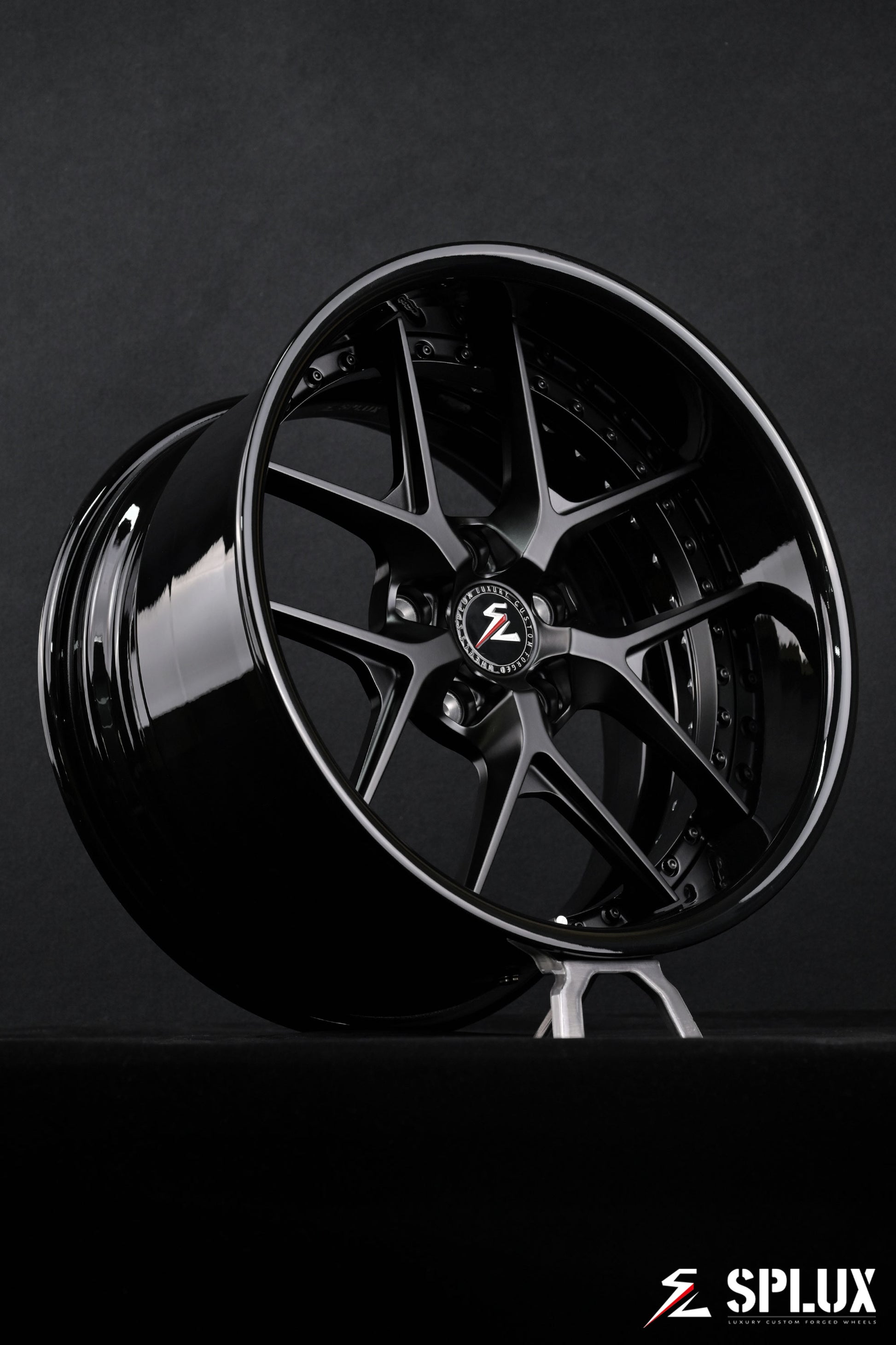 1970 nova black wheels on a 1970 Chevy Nova with SD-02R forged 2-piece wheels, satin black spokes and piano black rivets