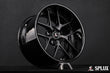 SD-02R forged 2-piece wheel with deep dish and satin black spokes