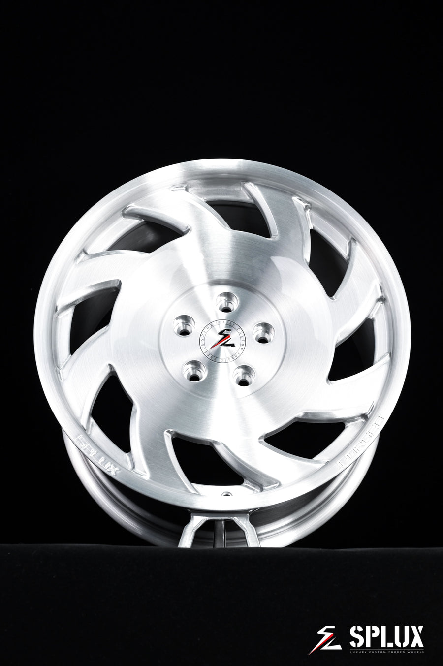 Front SA-10 wheel with brushed aluminum barrel and spokes on a 1994 Corvette C4