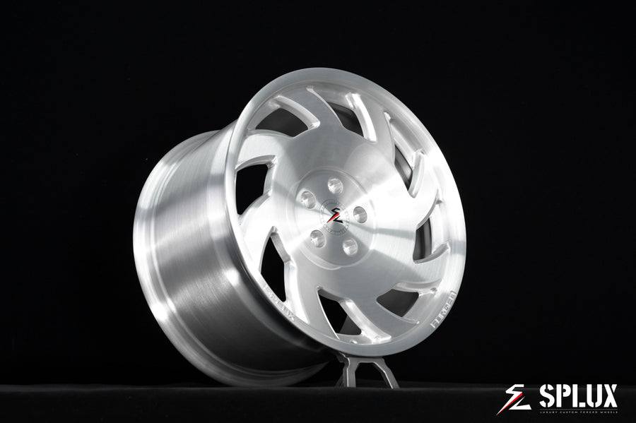 18 inch wheels on c4 corvette with SA-10 brushed aluminum wheels and staggered fitment