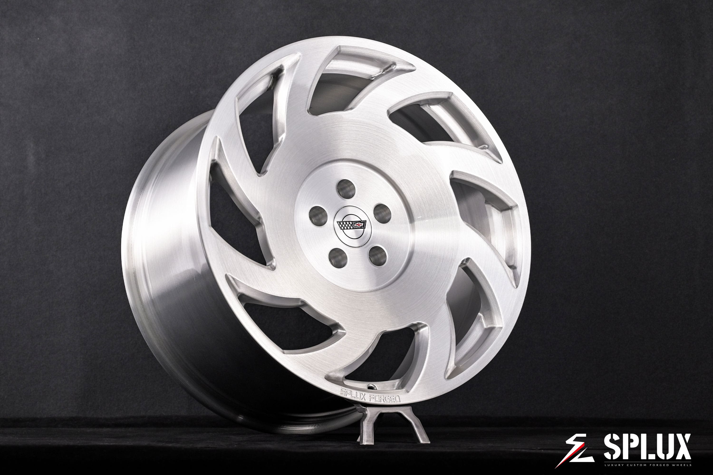1995 Corvette C4 ZR-1 with custom wheels featuring SA-10 forged 1-piece wheels in brushed aluminum