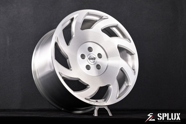 1995 Corvette C4 ZR-1 with custom wheels featuring SA-10 forged 1-piece wheels in brushed aluminum
